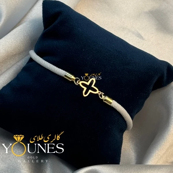 دستبند گل ونکلیف طلا لیزری